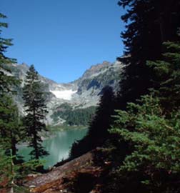 Lake Blanca and it's glacier.